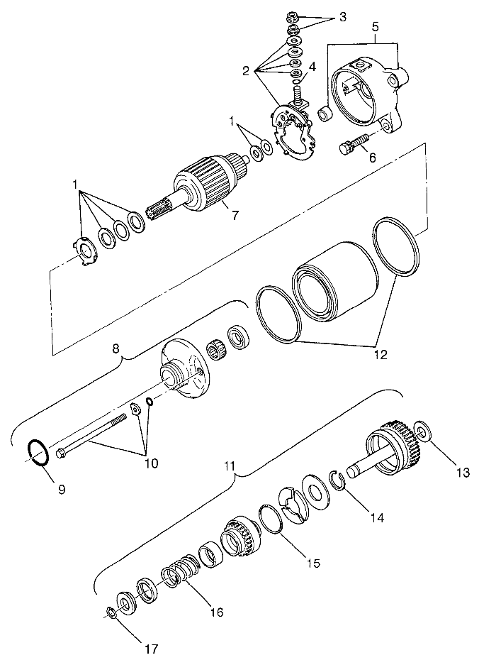 STARTING MOTOR Magnum 4X4 W97AC42A, Swedish Magnum 4X4 S97AC42E and Norwegi (4940834083D009)