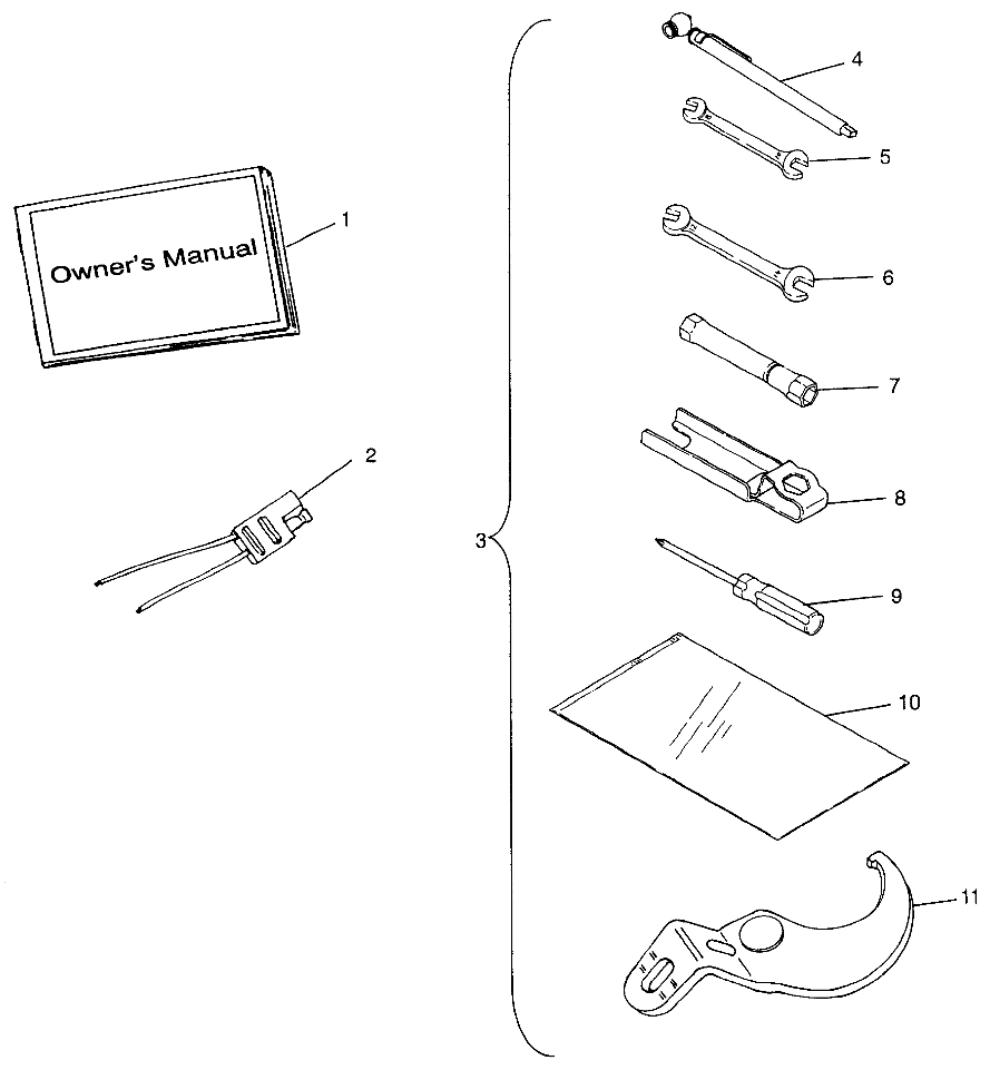 TOOL KIT Magnum 4X4 W97AC42A, Swedish Magnum 4X4 S97AC42E and Norwegian Mag (4940834083D011)