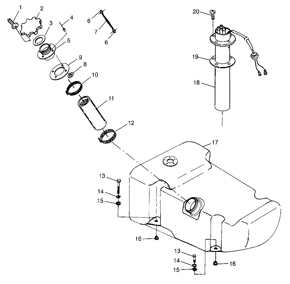 FUEL TANK SL 780 B974088 and Intl. SL 780 I974088 (4940924092A009)