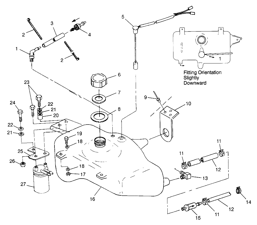 OIL TANK SL 780 B974088 and Intl. SL 780 I974088 (4940924092A012)