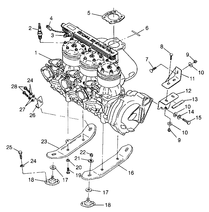 ENGINE MOUNTING SL 780 B974088 and Intl. SL 780 I974088 (4940924092B001)