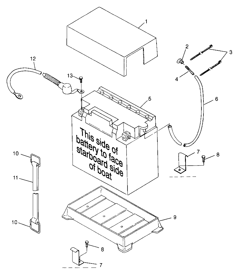 BATTERY BOX SL 780 B974088 and Intl. SL 780 I974088 (4940924092B007)