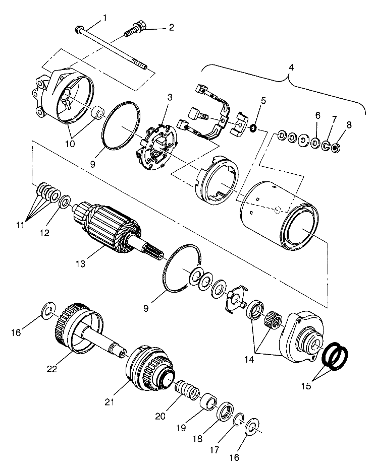 STARTING MOTOR SL 780 B974088 and Intl. SL 780 I974088 (4940924092C007)