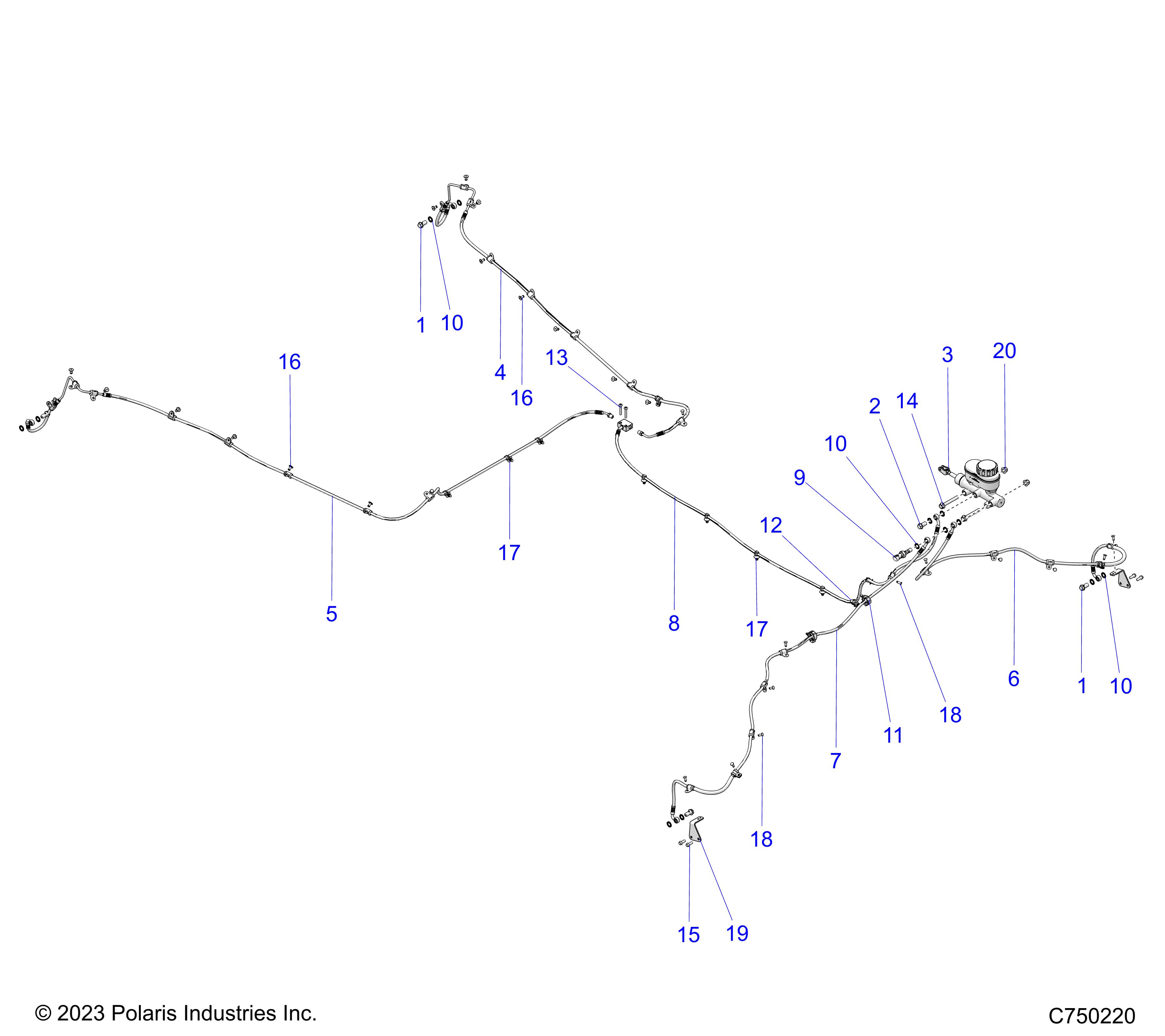 BRAKES, BRAKE LINES AND MASTER CYLINDER - Z25SPD92AA/AF/AL/BA/BL/BF (C750220)