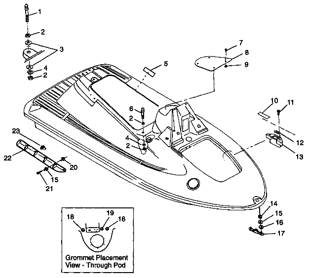 HULL and BODY SL 900 B974091 and SL 1050 B974090 (4940974097A006)