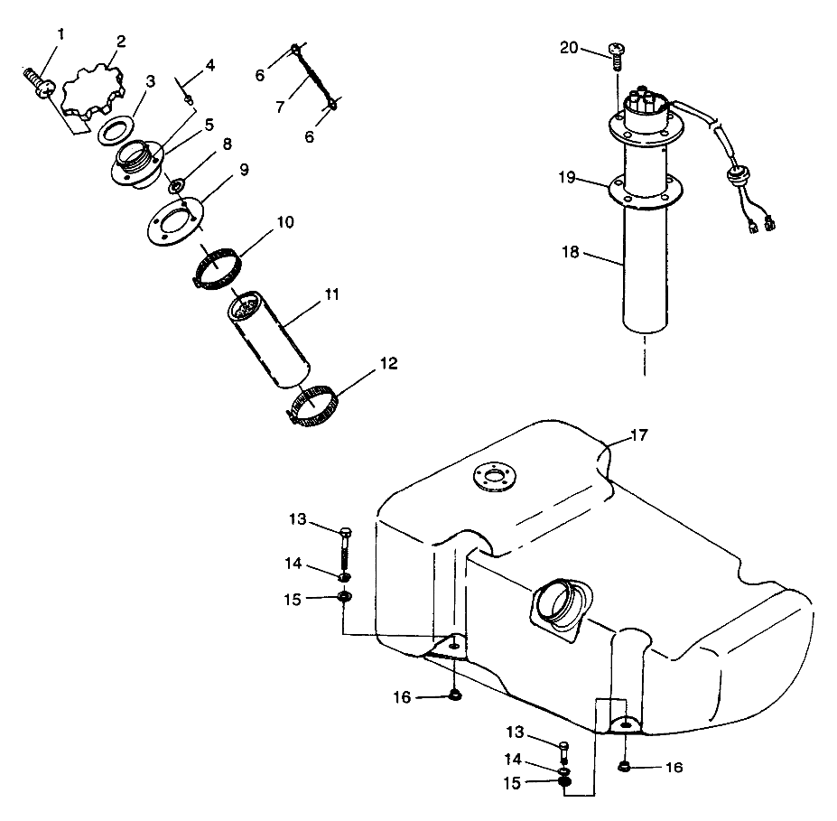 FUEL TANK SL 900 B974091 and SL 1050 B974090 (4940974097A010)