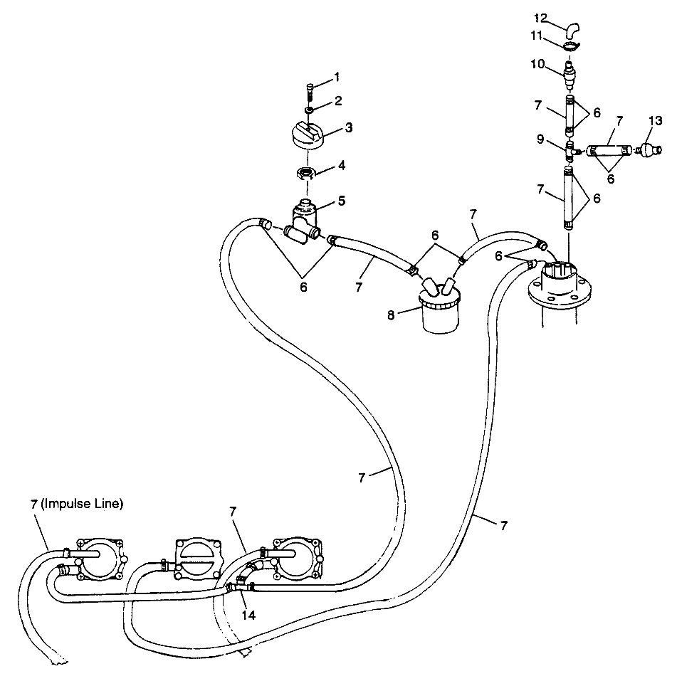 FUEL SYSTEM SL 900 B974091 and SL 1050 B974090 (4940974097A011)