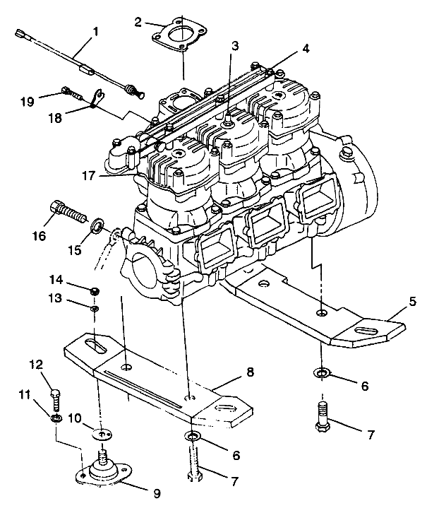 ENGINE MOUNTING SL 900 B974091 and SL 1050 B974090 (4940974097B002)