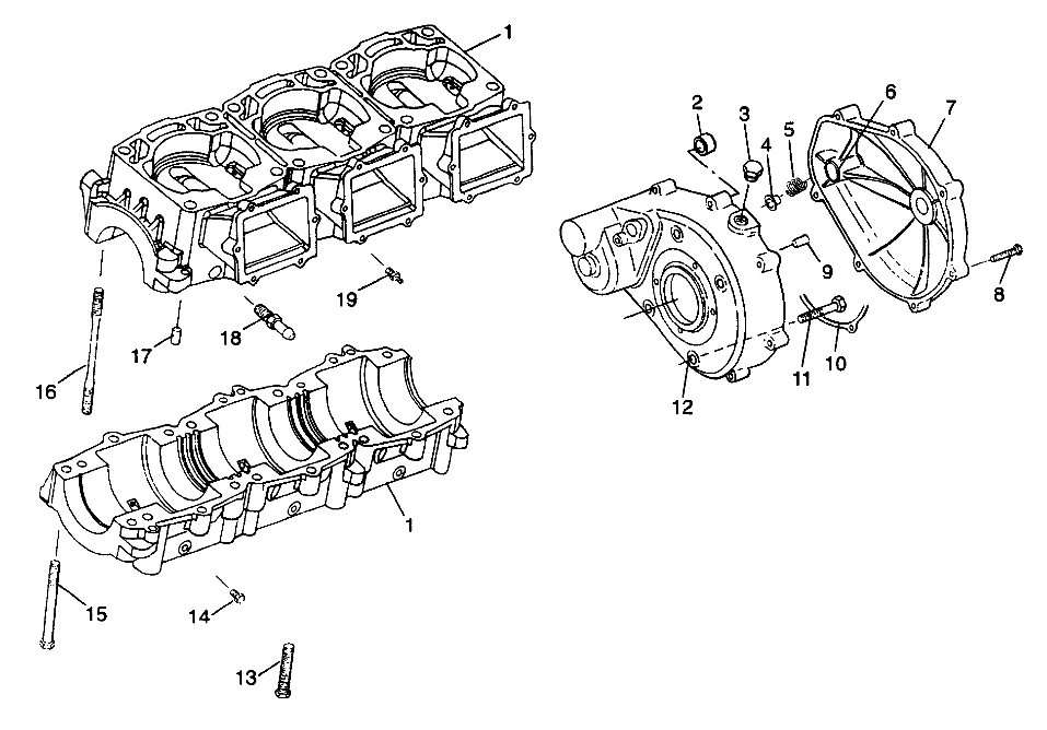 CRANKCASE SL 900 B974091 and SL 1050 B974090 (4940974097C002)