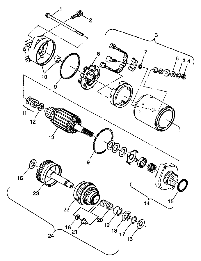 STARTING MOTOR SL 900 B974091 and SL 1050 B974090 (4940974097C011)