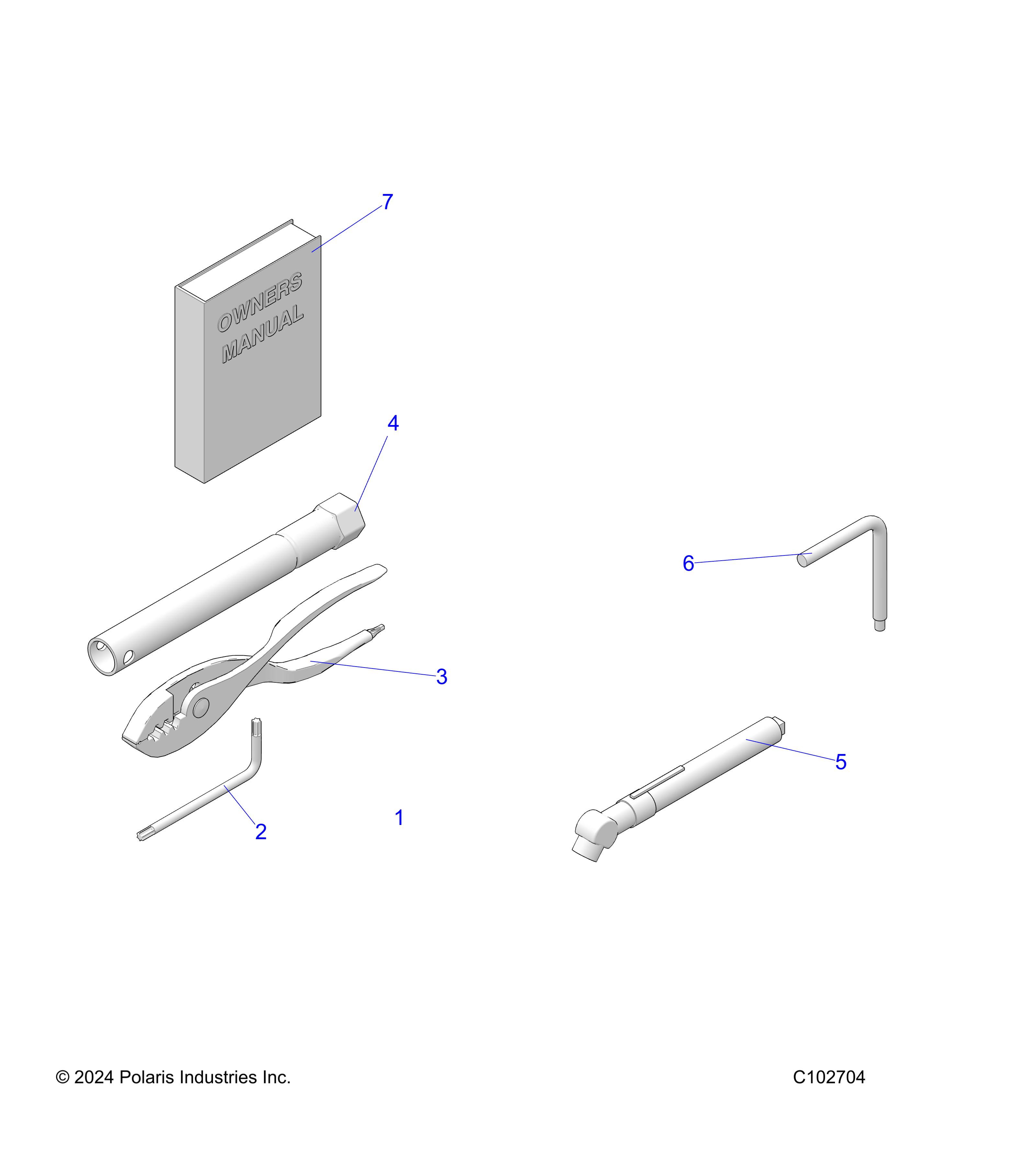 REFERENCE, TOOL KIT AND OWNERS MANUAL - A25SEE57CL (C102704)