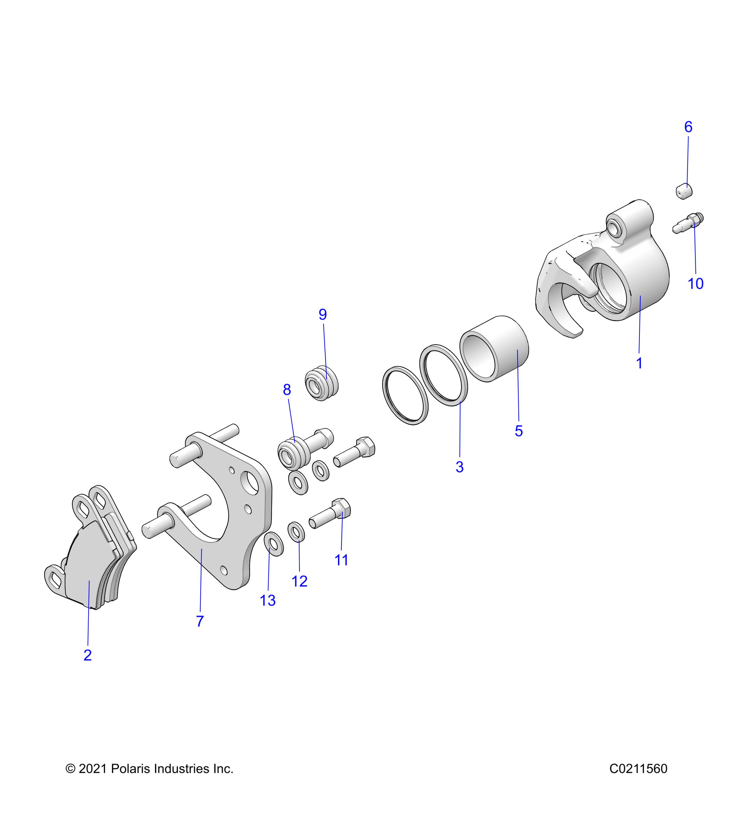 BRAKES, BRAKE CALIPER, FRONT - A22SEA57F1/T57C1/C2/F1 (C0211560)