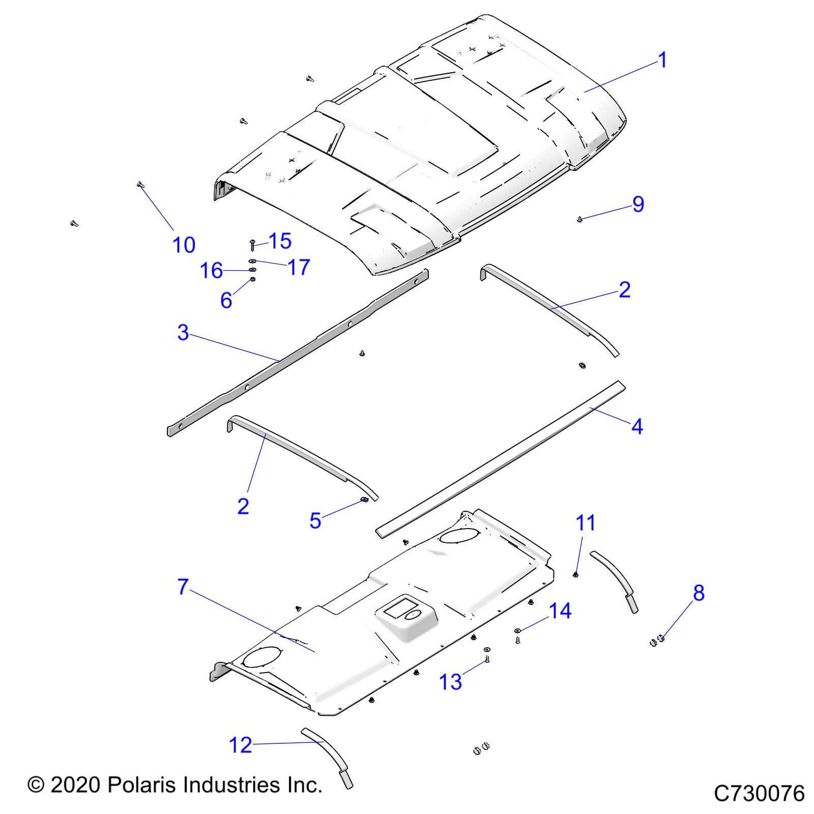 BODY, ROOF - R21RRZ99A9/AC/AP/AW/B9/BC/BP/BW (C730076)