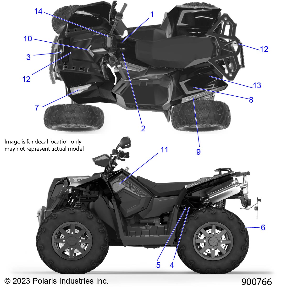 BODY, DECALS - A24SVE95PG (900766-01)