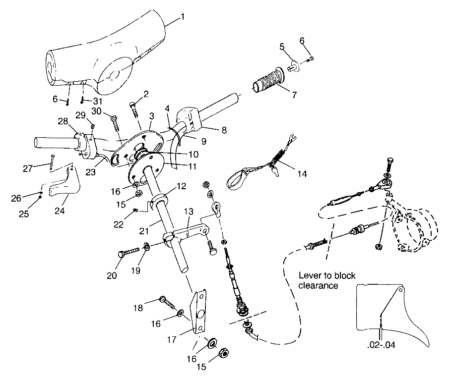 STEERING HURRICANE B974473 and Intl. HURRICANE I974473 (4941044104A013)