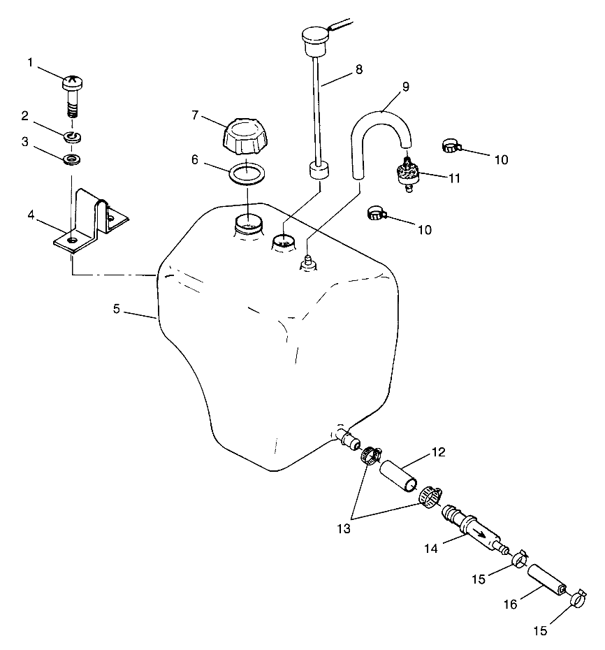 OIL TANK HURRICANE B974473 and Intl. HURRICANE I974473 (4941044104B001)