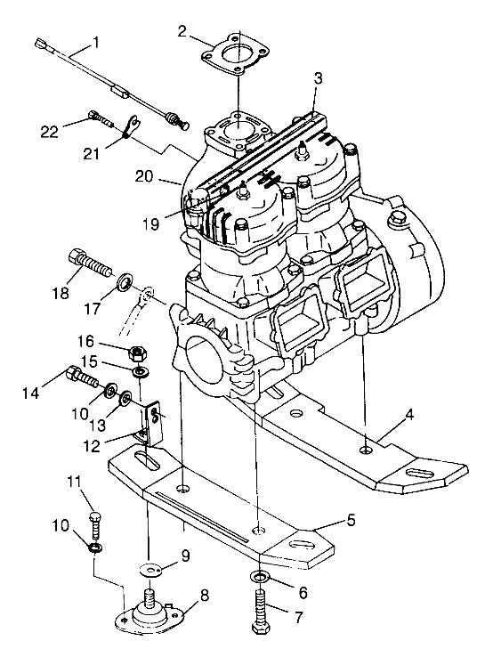 ENGINE MOUNTING HURRICANE B974473 and Intl. HURRICANE I974473 (4941044104B002)