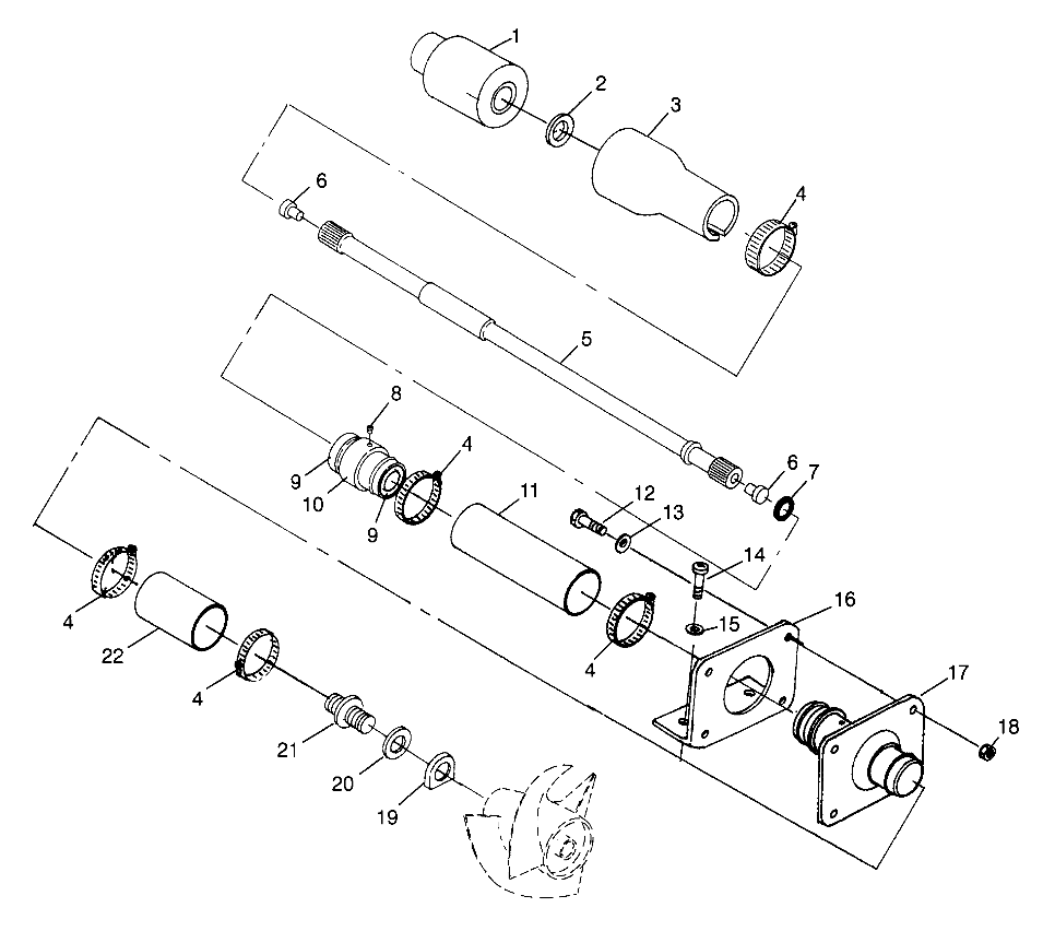 DRIVE SYSTEM HURRICANE B974473 and Intl. HURRICANE I974473 (4941044104B003)