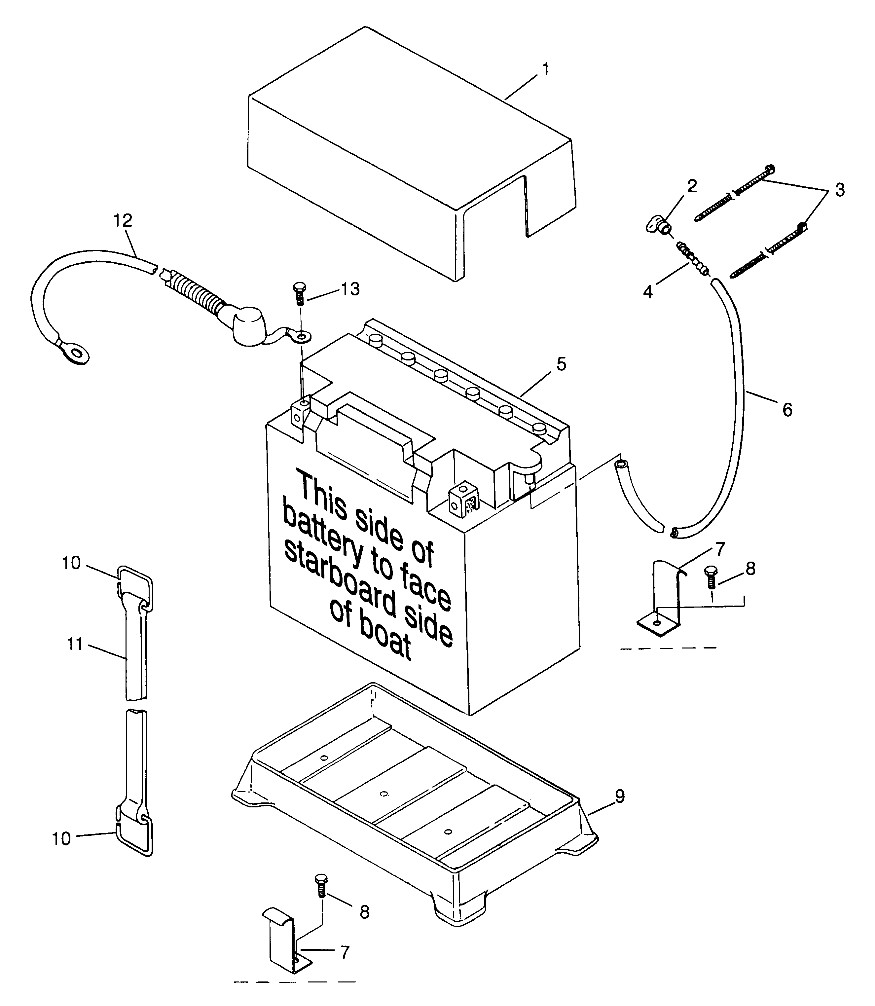 BATTERY BOX HURRICANE B974473 and Intl. HURRICANE I974473 (4941044104B006)