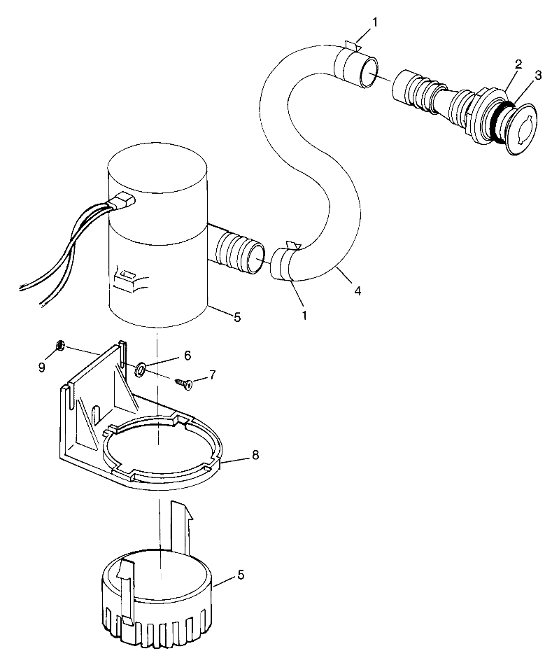 BILGE PUMP HURRICANE B974473 and Intl. HURRICANE I974473 (4941044104B011)