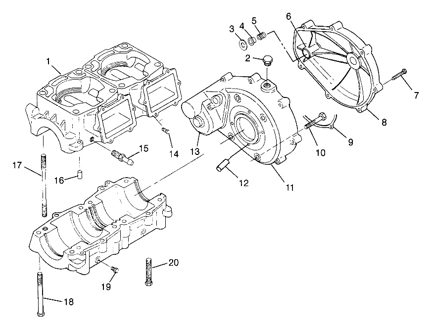 CRANKCASE HURRICANE B974473 and Intl. HURRICANE I974473 (4941044104B014)