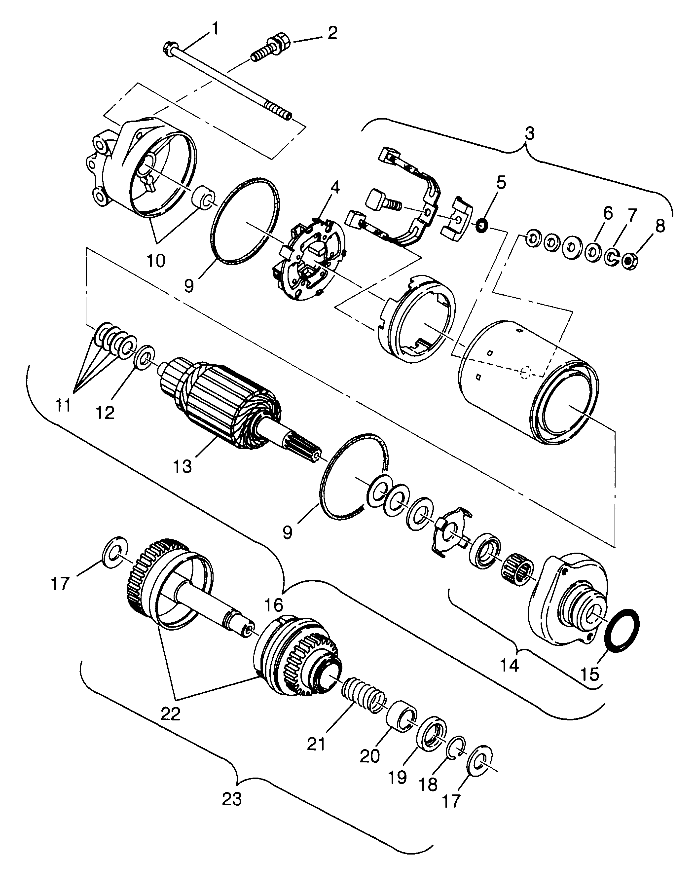 STARTING MOTOR HURRICANE B974473 and Intl. HURRICANE I974473 (4941044104C007)