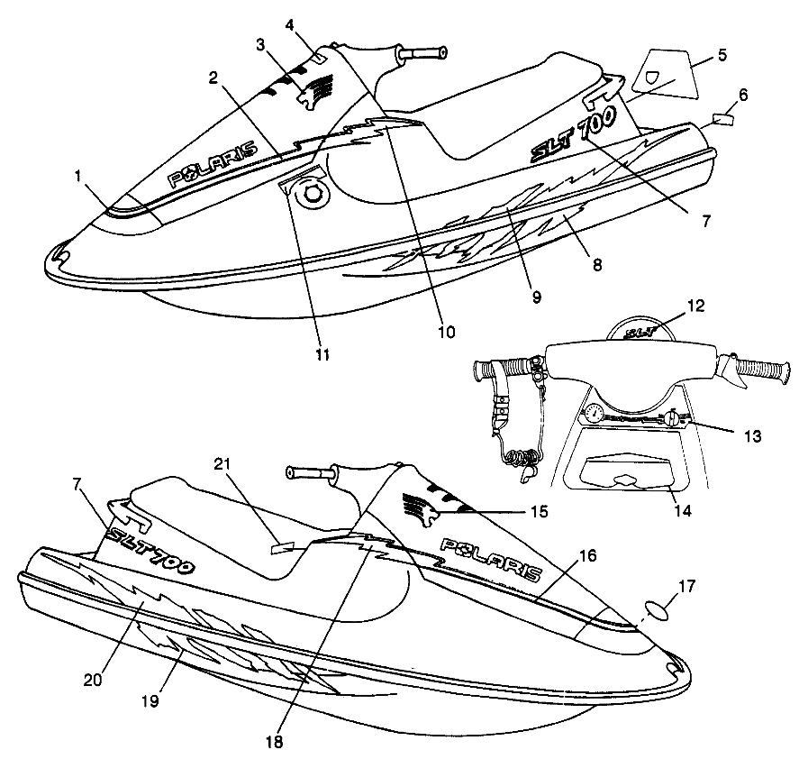 DECALS SLT 700 B974572 (4941124112A007)