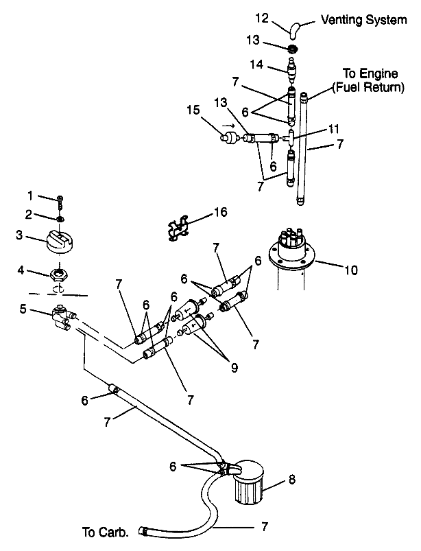 FUEL SYSTEM SLT 700 B974572 (4941124112A010)