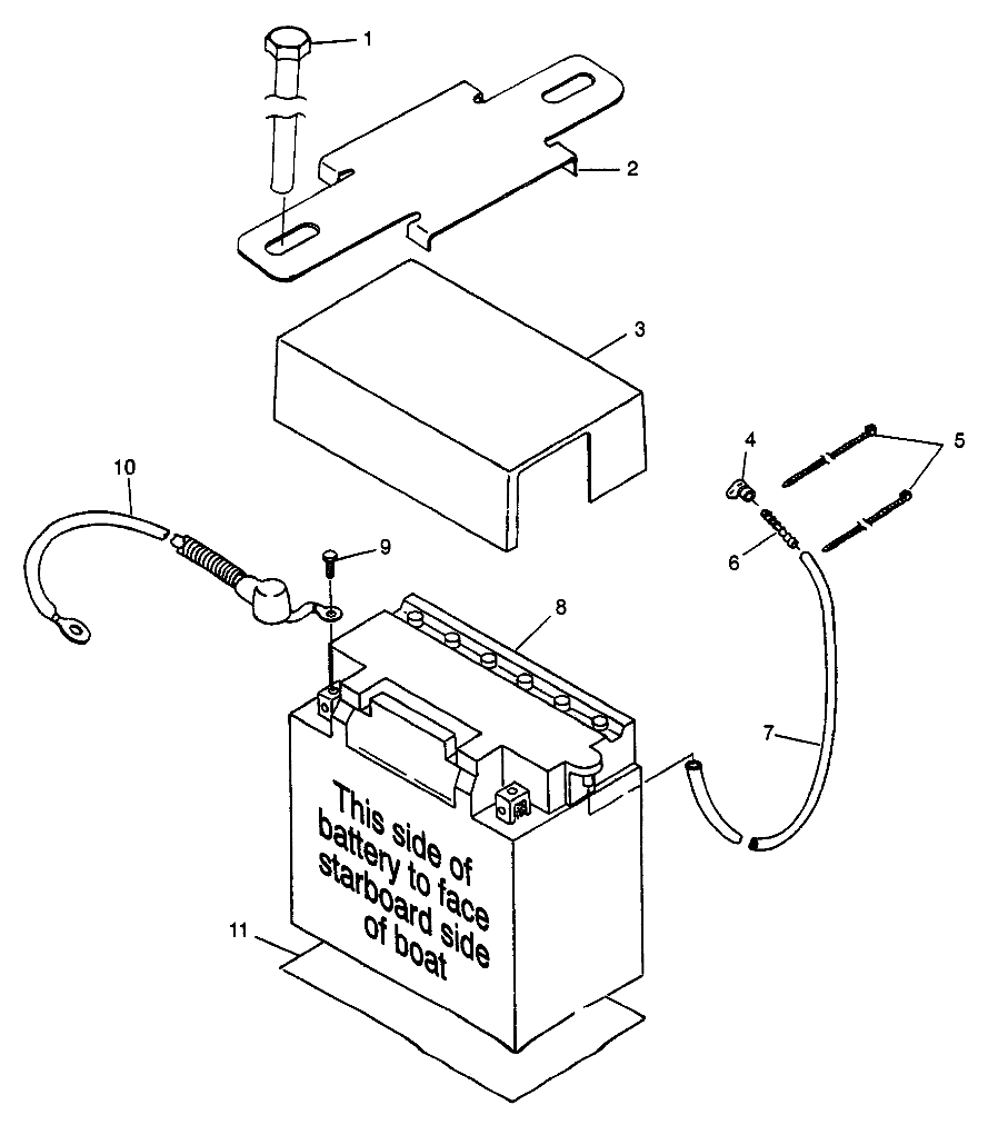 BATTERY BOX SLT 700 B974572 (4941124112B006)