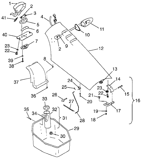 FRONT STORAGE COMPARTMENT SLT 780 B974588 (4941174117A008)