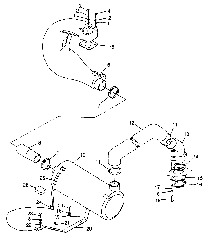 EXHAUST SYSTEM SLT 780 B974588 (4941174117B004)