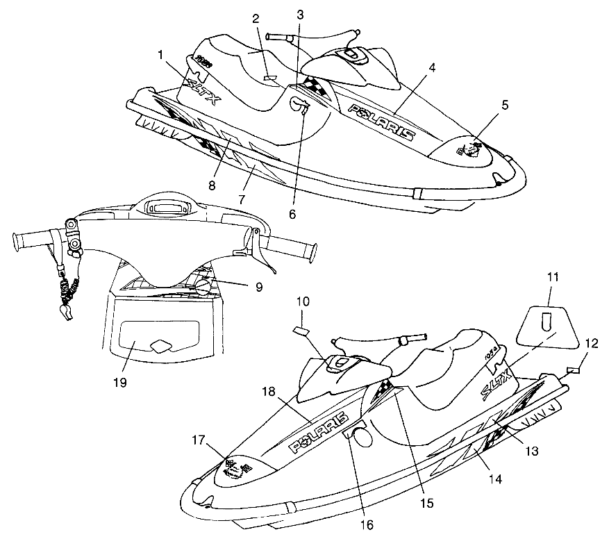 DECALS SLTX B974590 and INTL. SLTX I974590 (4941214121A007)