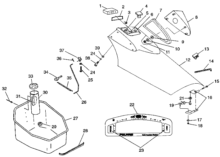 FRONT STORAGE COMPARTMENT SLTX B974590 and INTL. SLTX I974590 (4941214121A008)