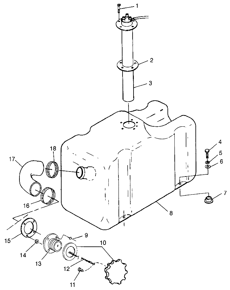 FUEL TANK SLTX B974590 and INTL. SLTX I974590 (4941214121A009)