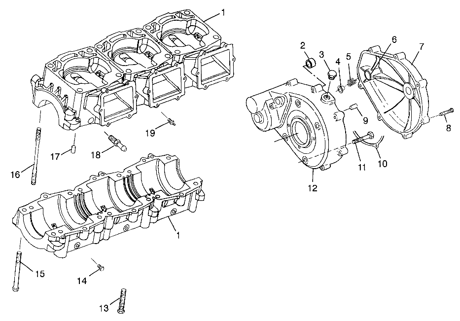 CRANKCASE SLTX B974590 and INTL. SLTX I974590 (4941214121B013)