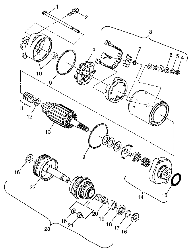 STARTING MOTOR SLTX B974590 and INTL. SLTX I974590 (4941214121C006)