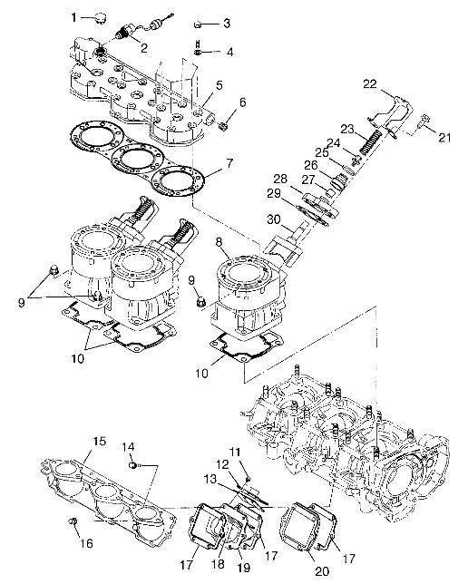 CYLINDER,HEAD & EXHAUST VALVES - B974978 (4941254125c003)