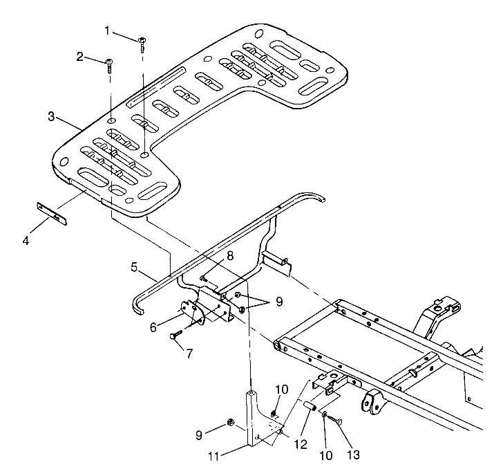 REAR RACK MOUNTING  XPLORER 500 W97CD50A (4941354135A009)