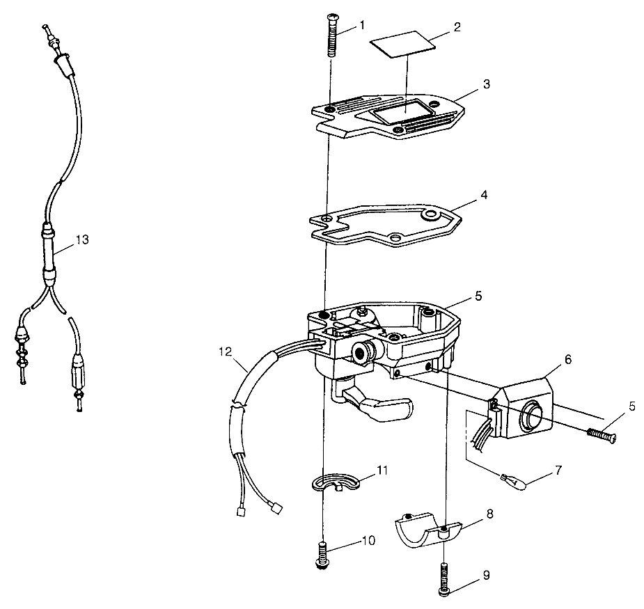 CONTROLS - THROTTLE ASM./CABLE - W97CD50A (4941354135B009)