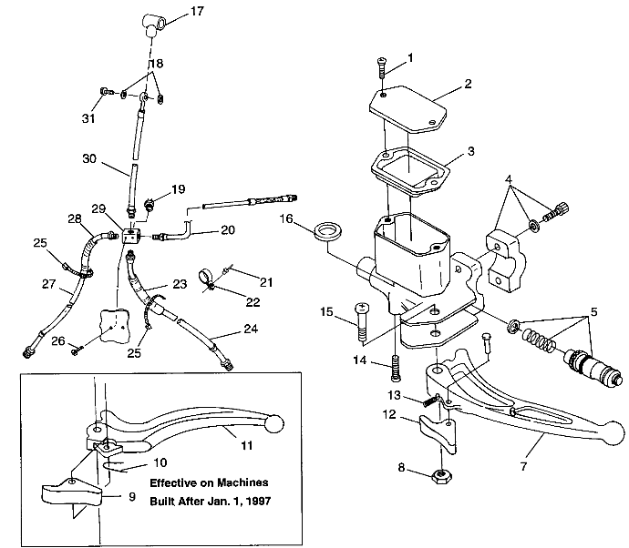 CONTROLS - MASTER CYLINDER/BRAKE LINE - W97CD50A (4941354135B010)