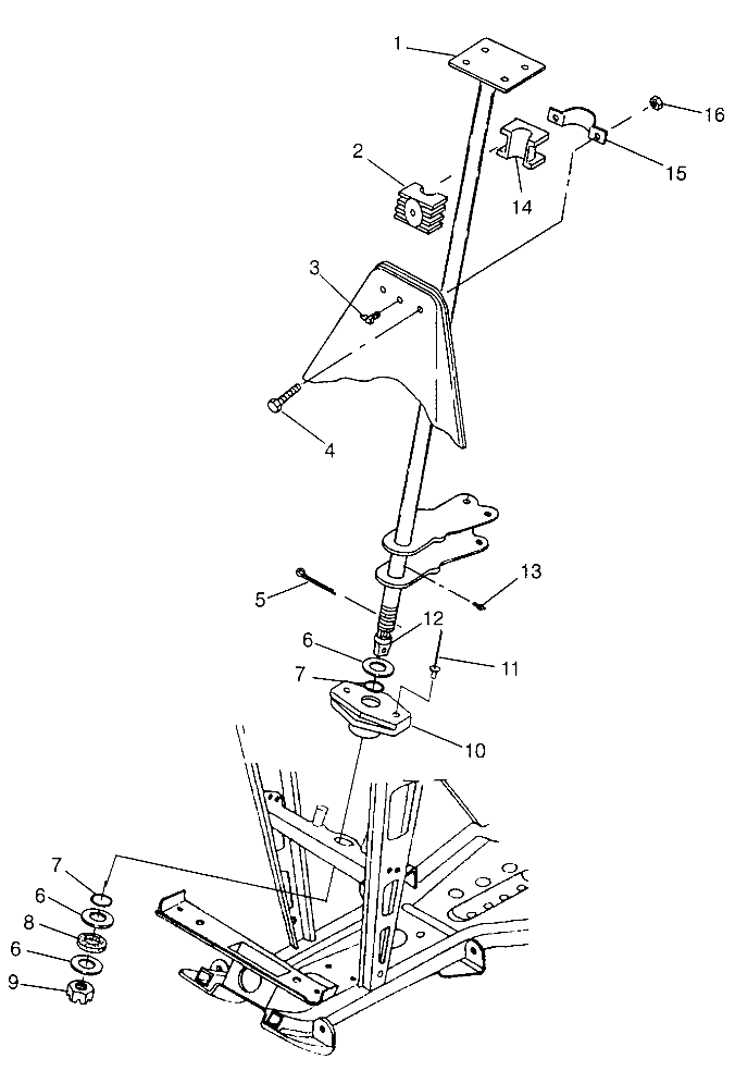 STEERING POST - W97CD50A (4941354135B012)