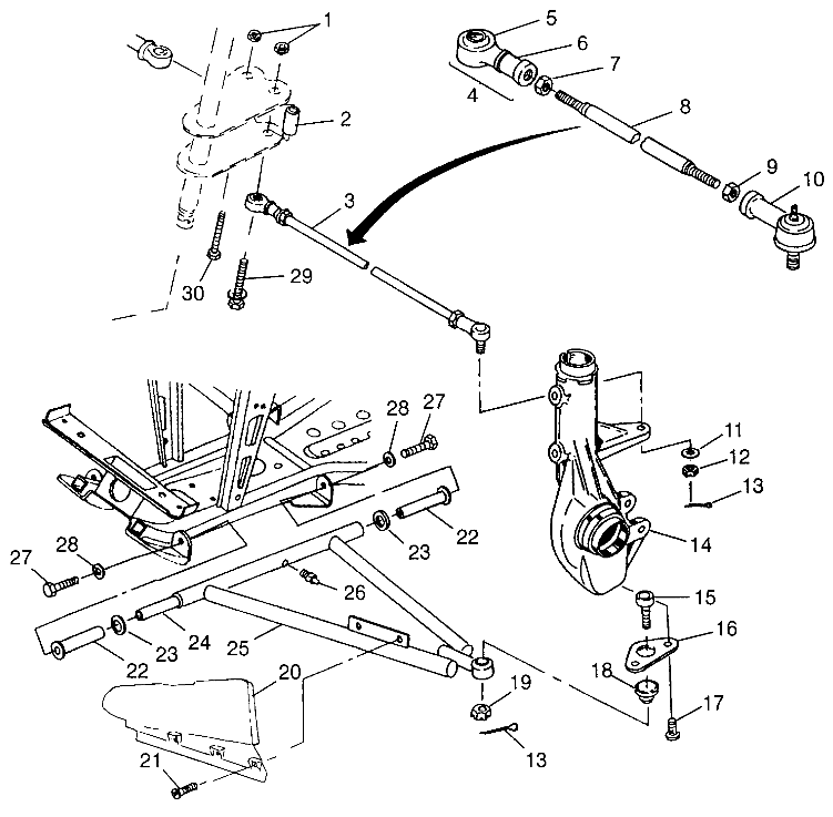 A-ARM/STRUT MOUNTING  XPLORER 500 W97CD50A (4941354135C002)