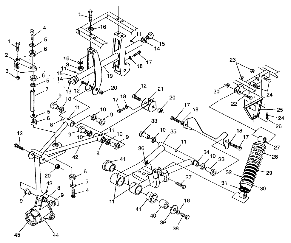 REAR SUSPENSION  XPLORER 500 W97CD50A (4941354135C005)