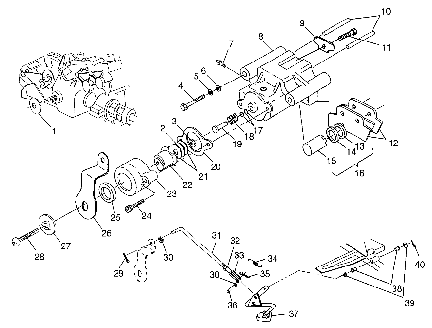 REAR BRAKE  XPLORER 500 W97CD50A (4941354135C007)