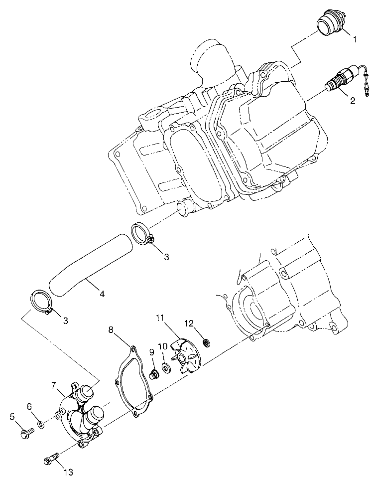 WATER PUMP  XPLORER 500 W97CD50A (4941354135D008)