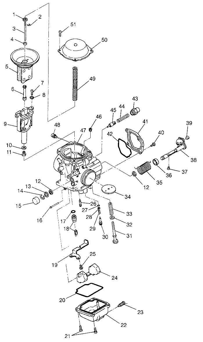 CARBURETOR  XPLORER 500 W97CD50A (4941354135D009)