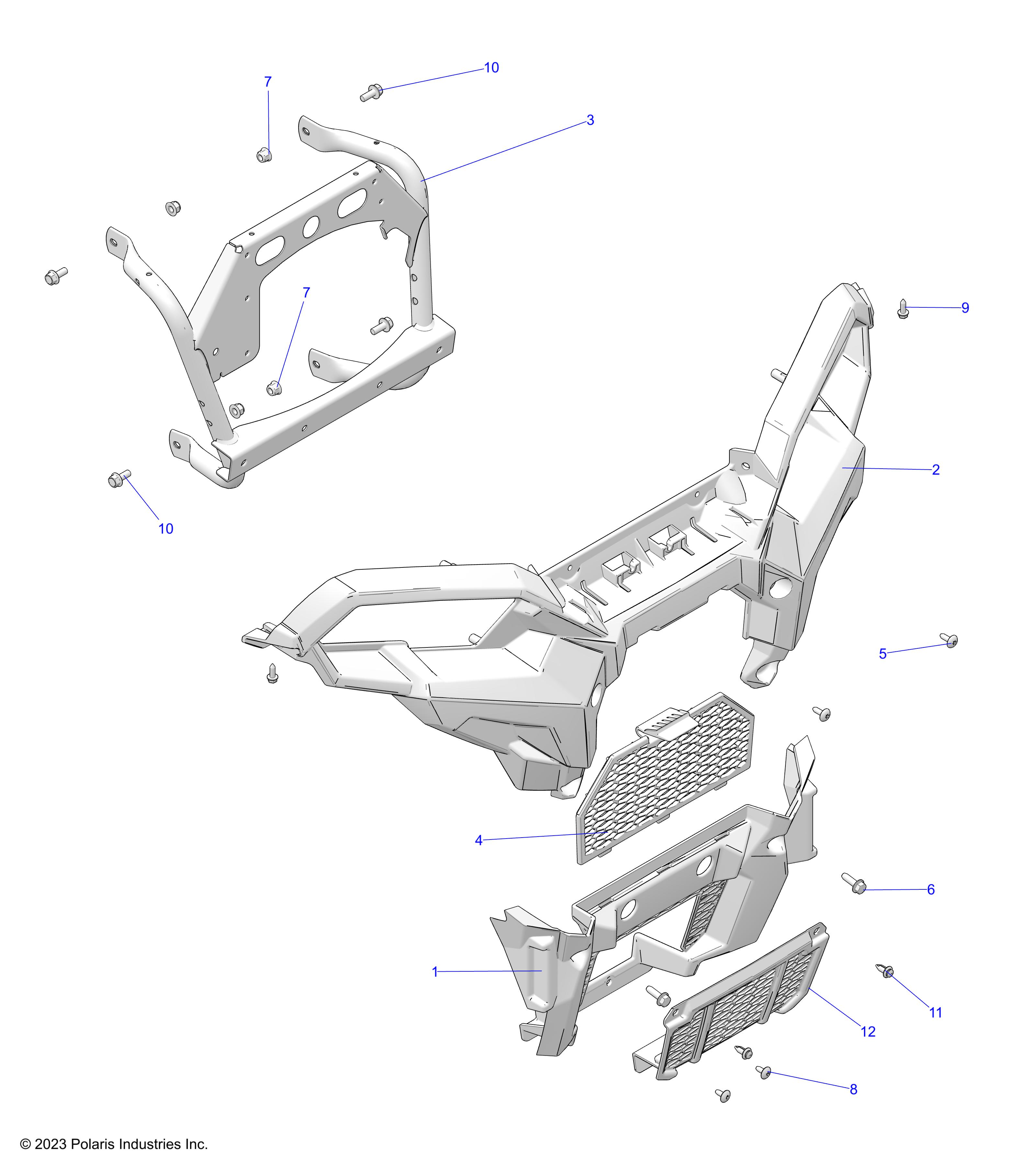 BODY, FRONT BUMPER and MOUNTING - A25SJE57CP (C102630)