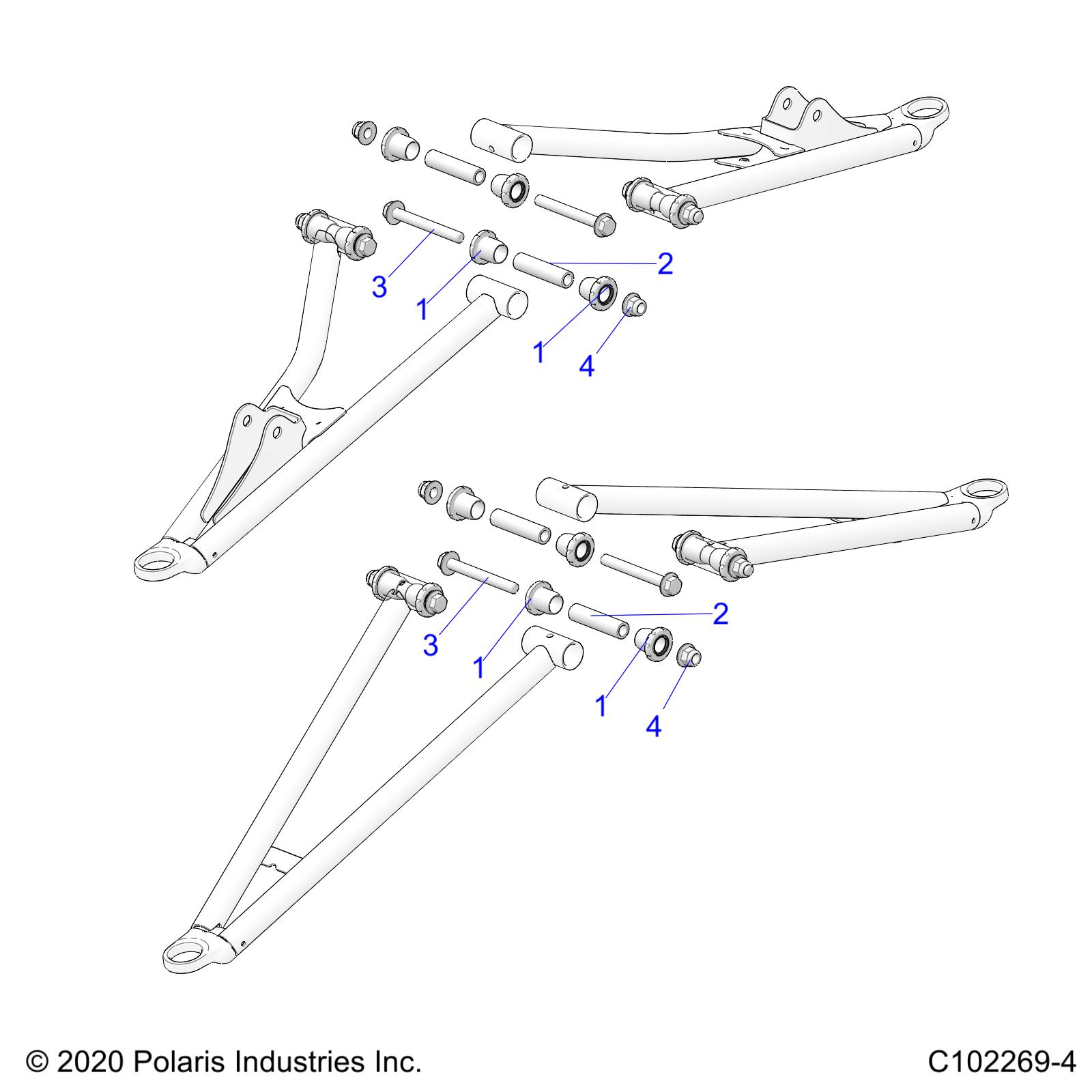 SUSPENSION, FRONT A-ARM, MOUNTING - A25SVE95PG (C102269-4)