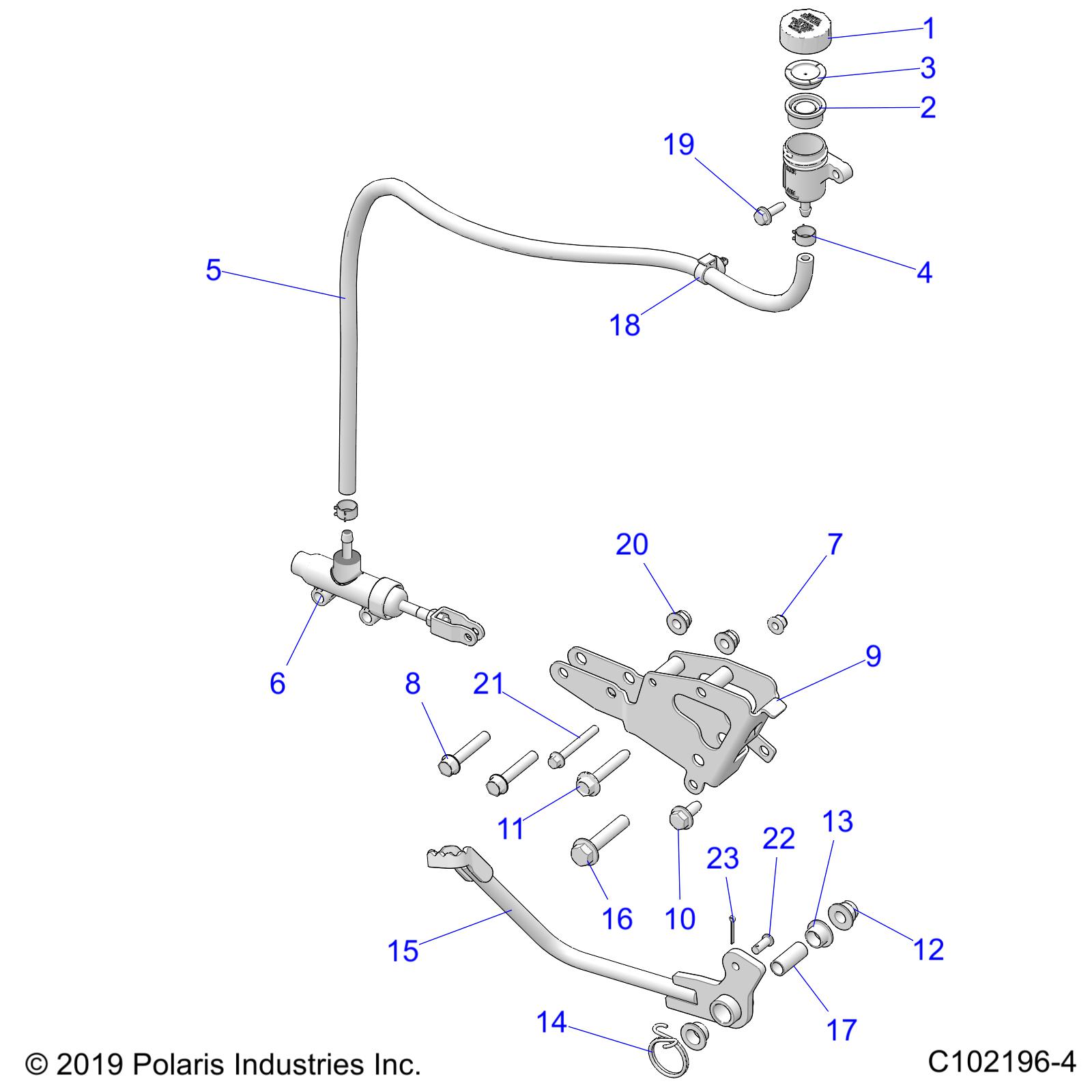 BRAKES, BRAKE PEDAL and MASTER CYLINDER - A22SGE95PN (C102196-4)