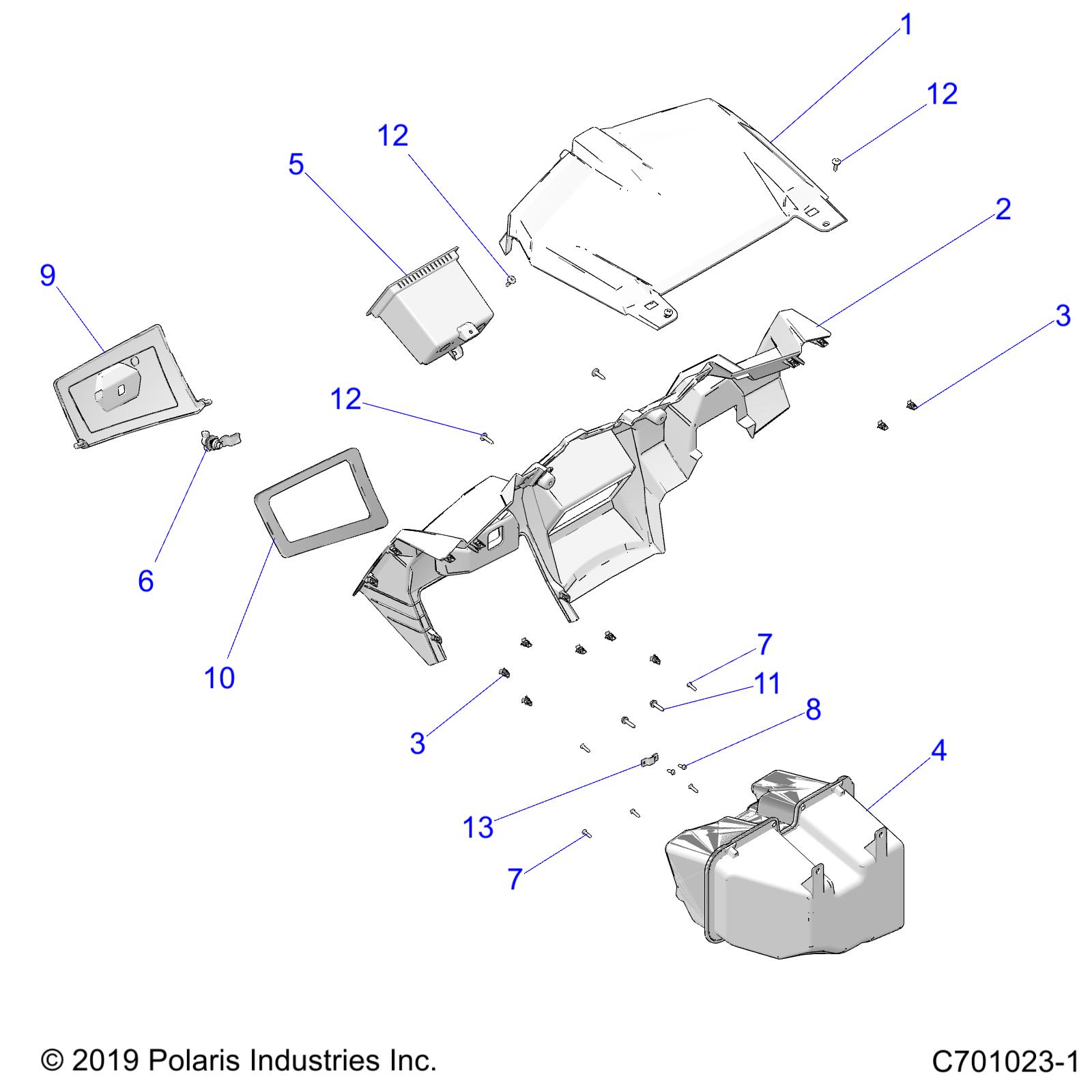 BODY, DASH AND GLOVEBOX - Z20A5A87B2/E87BP/BK/BX (C701023-1)